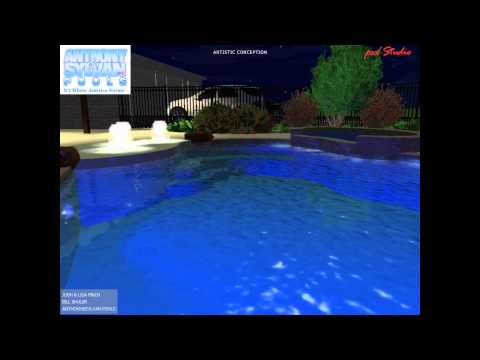 bill shuler - Jason & Lisa Finch pool design, Richmond, Texas. Design by Bill Shuler, Anthony&Sylvan Pools, Houston, Texas.