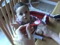 Skyler's first solid food!