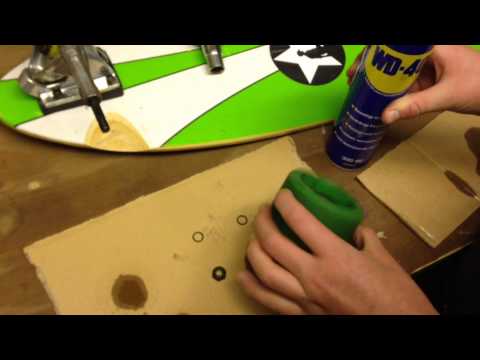 how to apply wd40 to a longboard