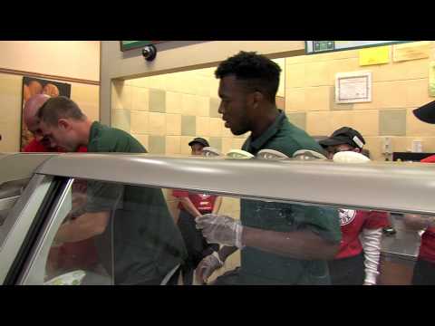 Video: Who's the sandwich king? Sturridge or Henderson...