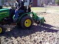 John Deere 2320 Tilling Garden with 647 JD Tiller John Deere 2320 Tilling Garden with 647 JD Tiller