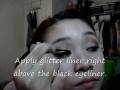 Brown Smokey eye with glitter liner!!