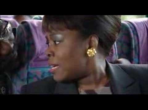 Donovan and Mrs Johnson on the church bus excursion