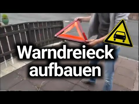 Warndreieck richtig aufbauen und aufstellen - Anleitung