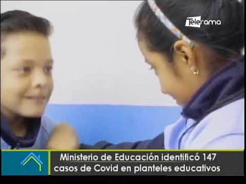 Ministerio de Educación identificó 147 casos de covid en planteles educativas