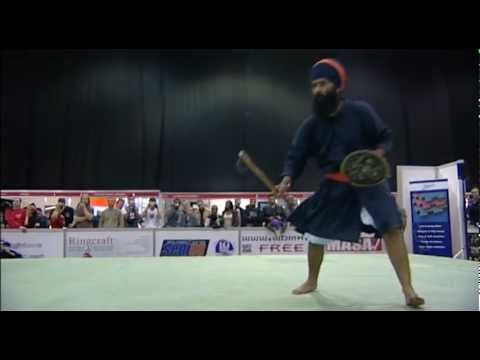 gatka - Ferocious sword vs axe sparring, salted eye, blindfold sword slicing through bananas in mouths and a melon on a stomach. Look away now if you are of a nervou...