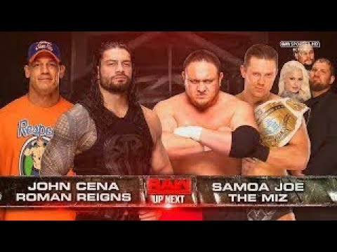 LUCHA COMPLETA: John Cena & Roman Reigns vs The Miz & Samoa Joe | Raw Latino ᴴᴰ