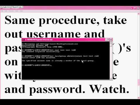 how to make your self admin on xp