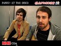 nme talks to panic at the disco in their dressing room before the show at glastonbury 2008..