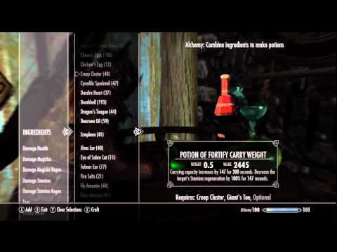 how to health potion skyrim