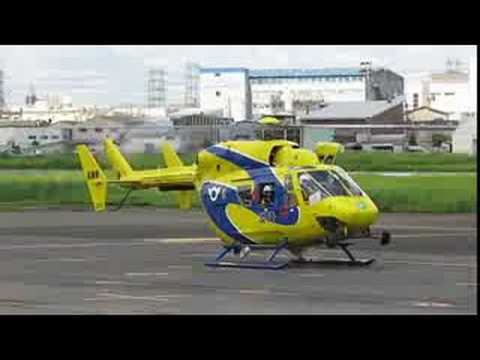 BK117 Takeoff JA6763 滋賀県防災ヘリ