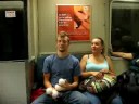 Juggler practicing on BART