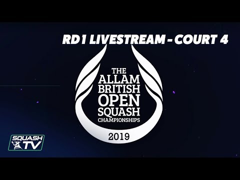 Squash: Allam British Open - Court 4 Livestream - Rd 1