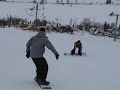 Learning to snowboard in Zdiar