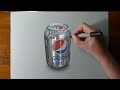 Crazy realistic drawing Pepsi can