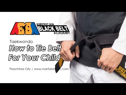 how to tie a karate belt on your child