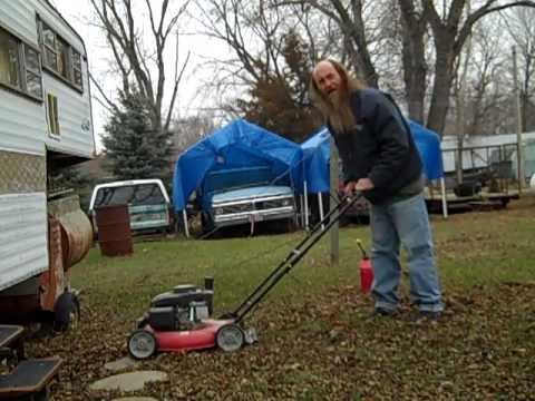 how to drain fuel from a lawnmower