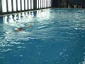 Rika wins a 400m swim (16 x 25m pool)
