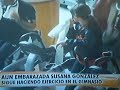 Susana Gonzalez haciendo ejercicio embarazada