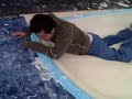 Queda na piscina de maizena na FEI