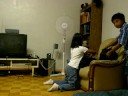 Gina at home with kids