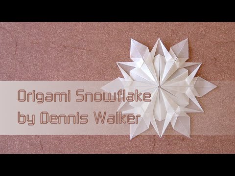 Christmas Origami Instructions:  Snowflake (Dennis Walker)