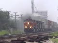 An eastbound intermodal meets extremely rare CSXT B30-7 5544 at Verona, IL.! The Dash 9 leader on the eastbound intermodal was smoky!Filmed on August 1st, 2008.