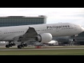 Philippines B777 + British Airways B747 landing at YVR.