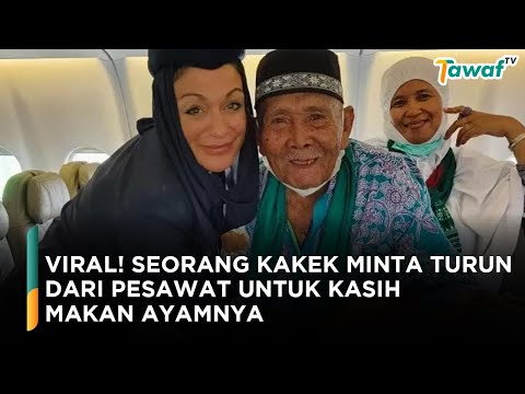 Viral! Seorang Kakek Minta Turun dari Pesawat untuk Kasih Makan Ayamnya