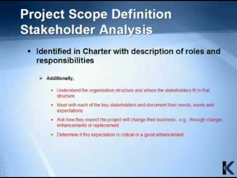 how to define the scope of a project