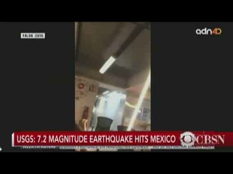 墨西哥南部7.2级地震1年内遭3次强震(视频)