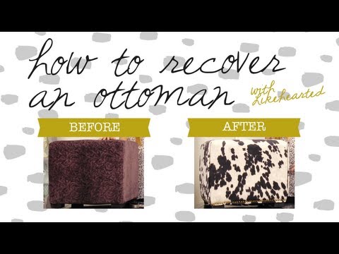 how to recover ottoman no sew