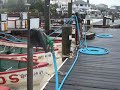 Sea foam at Ted's fishing station