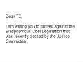 Open letter to all TDs