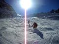 Me riding my sit ski in the alps