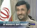 Diane Sawyer of ABC News interviews Iran's President Mahmoud Ahmadinejad (Ahmadinezhad).