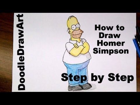 how to draw homer simpson
