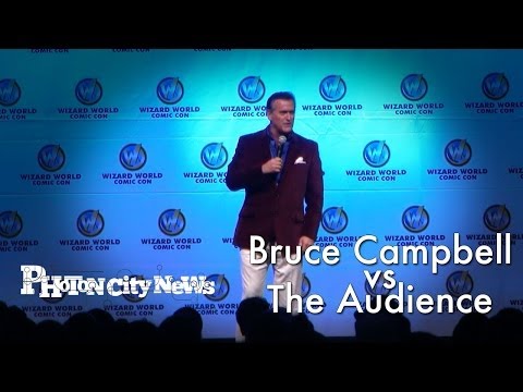 bruce_campbell - Bruce Campbell takes questions from the audience at Wizard World Austin 2013. Follow John on Twitter at http://Twitter.com/john_ary Visit us at http://Photon...