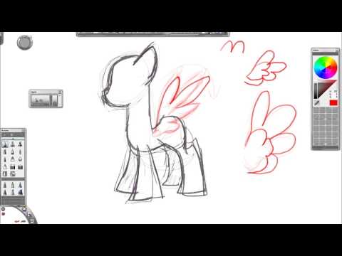 how to draw mlp wings