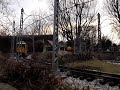 G scale train running on outdoor layout