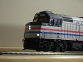 Amtrak F40 315 - HO scale model rolling test Amtrak F40 315 - HO scale model rolling test