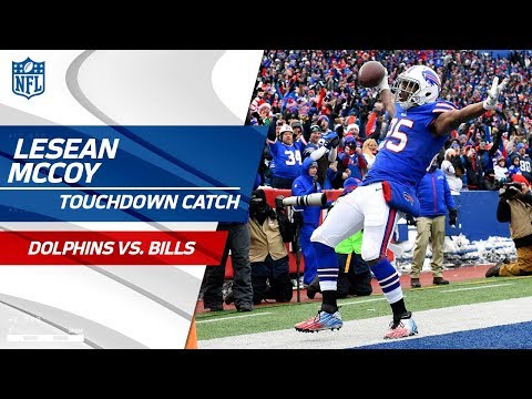 Video: LeSean McCoy Goes Over 10k Career Rushing Yards Then Catches TD! | Dolphins vs. Bills | NFL Wk 15