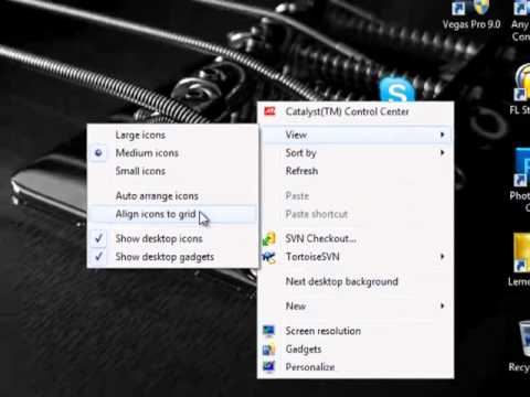 how to make icons snap to grid windows 7