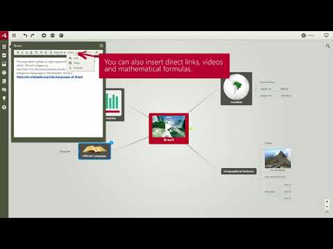 How to add notes in
Mindomo