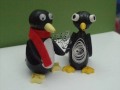 3D pinguin quilling فن لف الورق بطريق