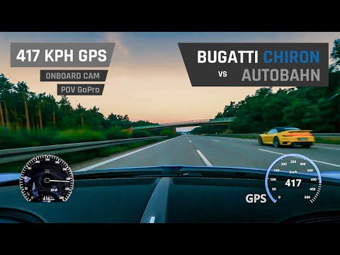 Bugatti Chiron a 417 Km/h en la Autobahn