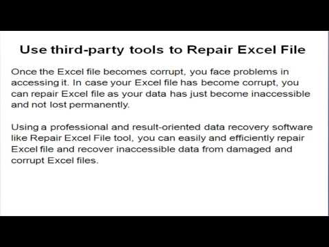 how to repair xls corrupted file online