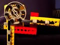 detailed view of working clock escapement made with Lego; part of series W1 thru W12.