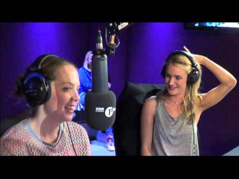 Rosie Huntington Whiteley - Grimmy challenged Rosie Huntington-Whiteley to a model off with Fiona. Hilarity ensued. For more Grimmy http://www.bbc.co.uk/radio1.