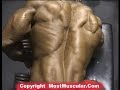 Bodybuilder David Henry rows, poses back Bodybuilder David Henry rows, poses back